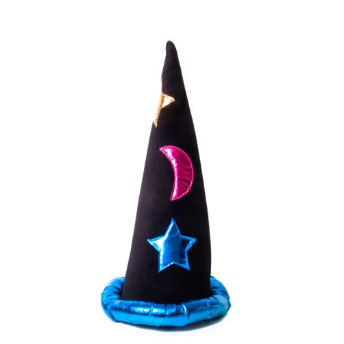 Funny Party Hats Funny Party Accessory Wizard Hat - Merlin Hat - Wizard Costume Accessories - Black Wizard Hat (Colorful)