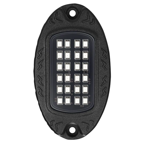 TDE Explorer.Lighting RGB LED Rock Light, Underglow Multicolor Neon Light Waterproof Light, Alloy Shell, 1 Pod