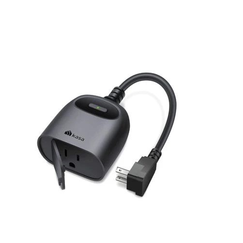 Kasa Smart Kasa Outdoor Smart Plug, Smart Home Wi-Fi Outlet Timer, Max Load 15A/1875W, IP64 Weather Resistance, Compatible with Alexa, Google Home & SmartThings, No Hub Required, ETL Certified(KP401)