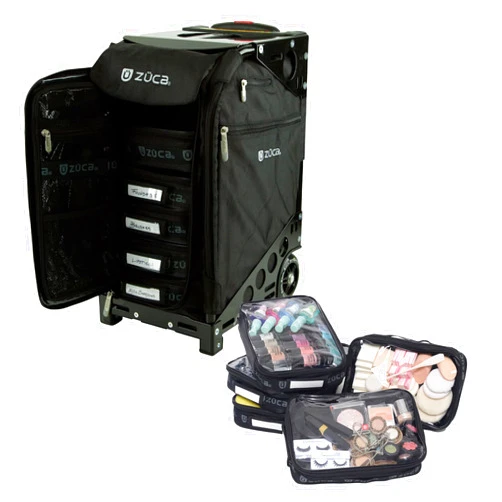 ZUCA Travel Cases for Artists and Professionals - Makeup Case with 5 Vinyl Utility Pouches, Travel Cover, 41