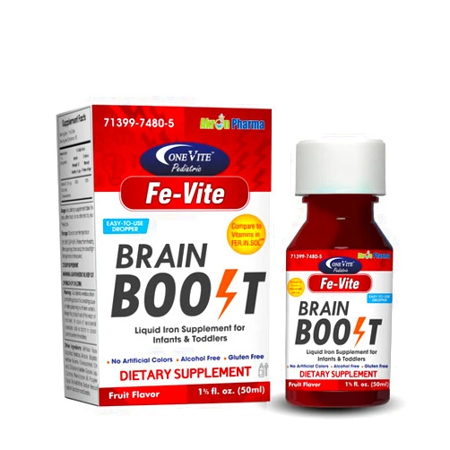 Pediatric FE-Vite Drops | Liquid Iron Supplement | 50ml, 1.66 Fl Oz (Pack of 1)