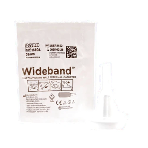 Wideband 30 Pack Rochester Wideband 36mm Condom Catheters Extra Adhesive #36004