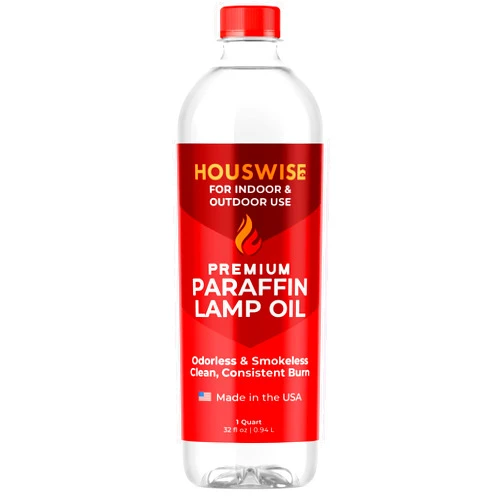 Houswise Premium Liquid Paraffin Lamp Oil for Indoor Use (1 Quart) - Smokeless Odorless Paraffin Oil Lamp Fuel, Lantern Oil, Candle Oil for Lamps, Indoor Lamp Oil, Liquid Paraffin Oil