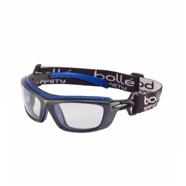 Bolle BAXTER Safety Goggles, Clear Lens, Polycarbonate, ASAF Platinum, One Size (40276)