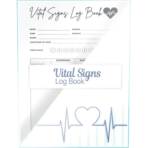 Mc.happe mc.happe Vital Signs Log Book: Health Record book for Vital Signs , Complete Health Monitoring Record Log for Blood Pressure, Blood Sugar, Heart Pulse Rate, ... Large Print helps those vision impaired
