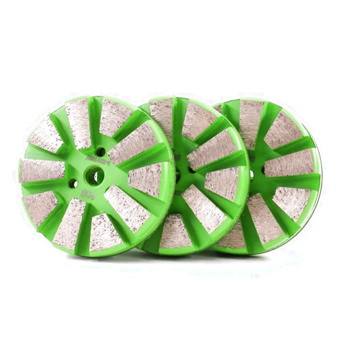 Z-LEAP Trapezoid Metal Diamond Floor Polishing Pads for Granite Marble Concrete Grinding, 3 Inch- 3Pcs,30 Grit