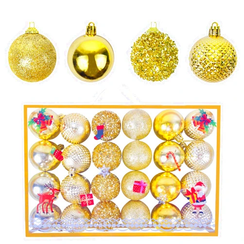 KPUETY 24Pcs Christmas Balls Ornaments for Xmas Tree 2