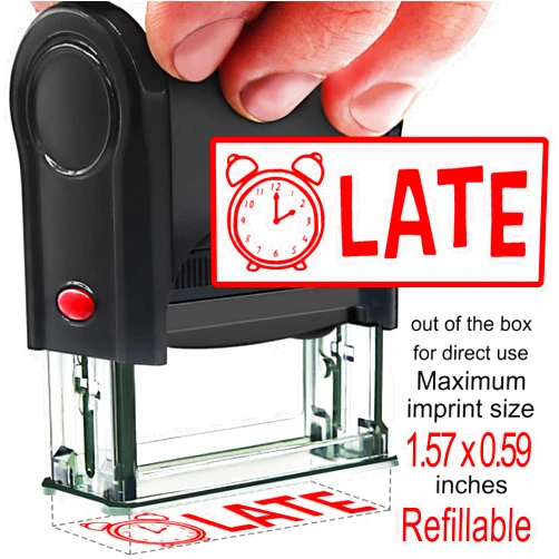 Bertiveny Self-Inking-Teacher-Stamps for Grading Teacher Stamps for School Classroom Supply (Late)