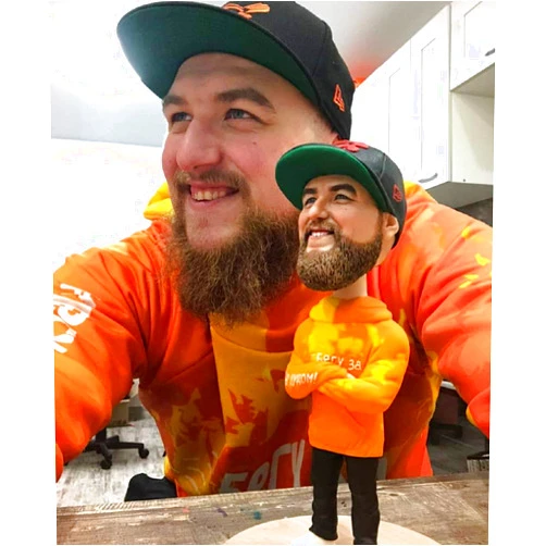 Laclayfigurine Custom Bobbleheads Figures Sculpted by Famous Tiktok Clay Artist Jerry Personalized Figurine Gifts for Boyfriend Husband Boss Office Coworker