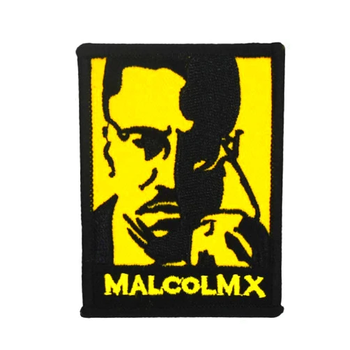 Cute-Patch Black Lives Matter Malcolm X Embroidered Iron on Patch Fist Up Black Power Anti Racist