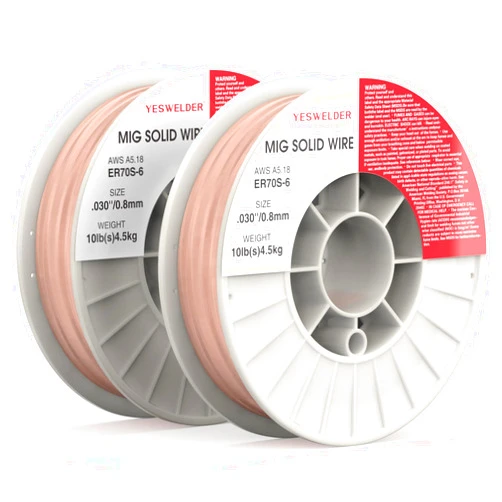 YESWELDER ER70S-6 Carbon Steel Mig Solid Wire .030-Inch10-Pound 2-Packs Welding Wire