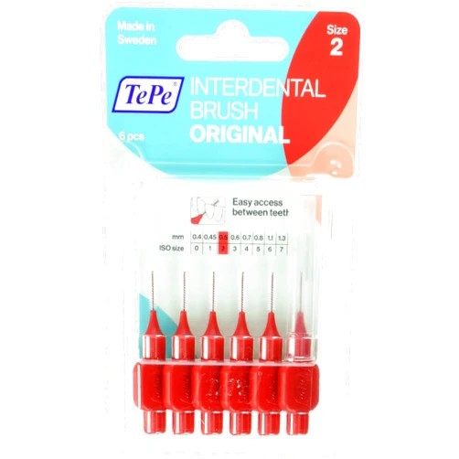 TePe interdental brushes in blister packaging red 0.5 mm