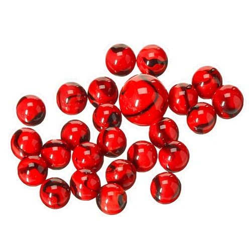 FS USA Glass Mega Marbles Ladybug Game Net Set (25 Piece)