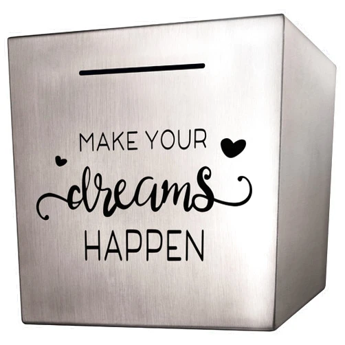 HuaArt Piggy Bank Made of Stainless Steel, Piggy Banks for Adults Coin Bank,Can Only Save The Piggy Bank That Cannot be Taken Out (7.8