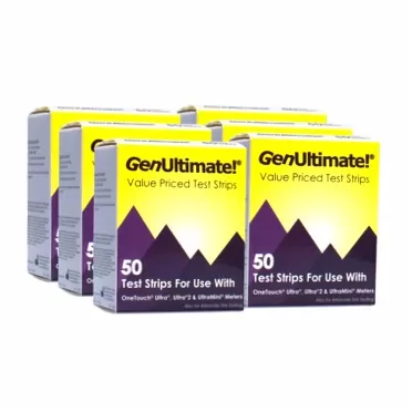 PharmaTech Solutions, Inc. GenUltimate! 50ct 6-Pack - 300 Test Strips for OneTouch Ultra Ultra2 & UltraMini Meters