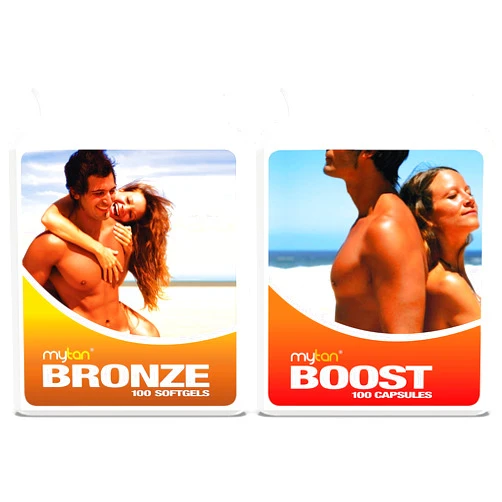 MyTan Ultimate Tanning Pack | Bronze & Boost Tanning Pills | Worldclass Sun Tan Pills | Tan Faster, Darker, Longer