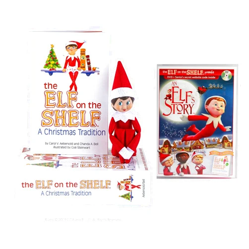 The Elf on the Shelf: A Christmas Tradition with Blue Eyed North Pole Girl Pixie-elf with Bonus an Elf Story DVD