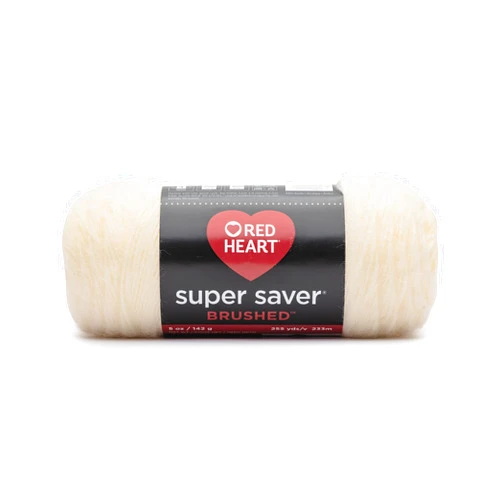 Red Heart Super Saver Brushed Cream Yarn - Acrylic - 4 Medium (Worsted) - 255 Yards - Knitting/Crochet (3 count pack of 1)