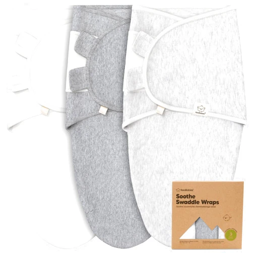 KeaBabies 3-Pack Organic Baby Swaddle Sleep Sacks - Newborn Swaddle Sack, Ergonomic Baby Swaddles 0-3 Months,Swaddles for Newborns,Baby Sleep Sack,Baby Swaddle Blanket Wrap,Baby Essentials(Cloud)