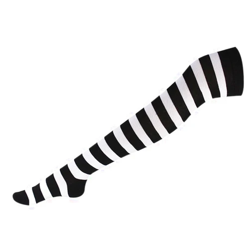 BONAMART ® Women Girl Stretch Over Knee Striped Cotton Thigh High Socks