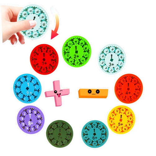 Generic Math Fidget Spinners - Math Fidget Toys for Kids, Fun Early Education Gmaes Perfect for Preshool (Addition & Subtraction 9PCS)