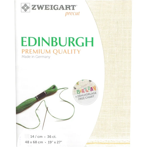 Wizardi Precut Zweigart Edinburgh 36 Count Platinum 3217/770. Needlework Canvas, Cross Stitch Fabric, Embroidery Canvas 100% Linen