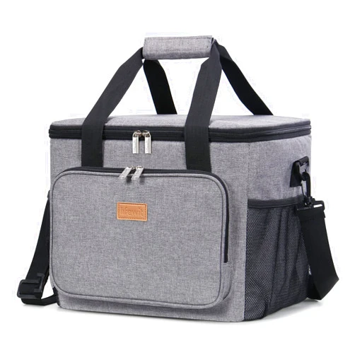 Lifewit Collapsible Cooler Bag Insulated, Large Leakproof Soft Sided Portable Cooler Bag for Outdoor Travel Beach Picnic Camping BBQ Party, Grey 24L (40-Can)