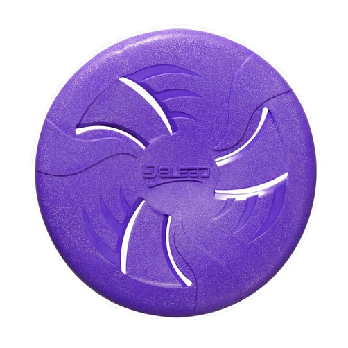 HONGEZEY Indestructible Dog Flying Discs, Interactive Dog Flyer Toys, Soft Lightweight Dog Catch and Fetch Toys for Small Medium Dogs, Floats in Water & Safe on Teeth, 7.48 inch (Small, Purple)