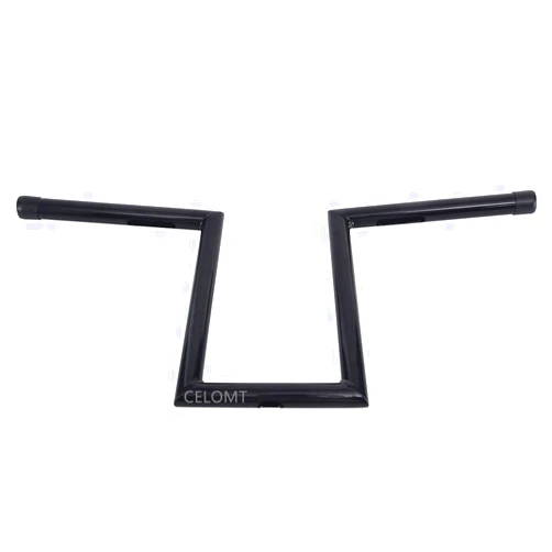 CELOMT 10'' Rise 1'' HandleBars Z bar Ape Hanger Fit Harley Street Bob Sportster XL 883 1200 Street Bob Fat Boy Shadow Intruder Vulcan Road Star Drag Star Volusia Custom Application Gloss Black