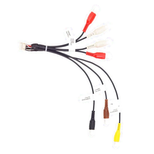 Xtenzi RCA Cord Assembly Harness Car Audio Video Compatible with Pioneer AVH240EX, AVH241EX, DMH130BT, DMH240EX, DMH241EX, DMH340EX, DMH341EX, DMH342EX