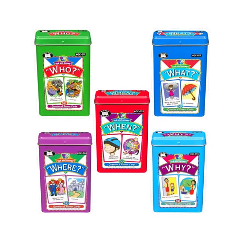 Super Duper Publications | Ask and Answer WH Question Five Fun Decks Bundle | Communication and Language Skills Flash Cards | Educational Resource for Children