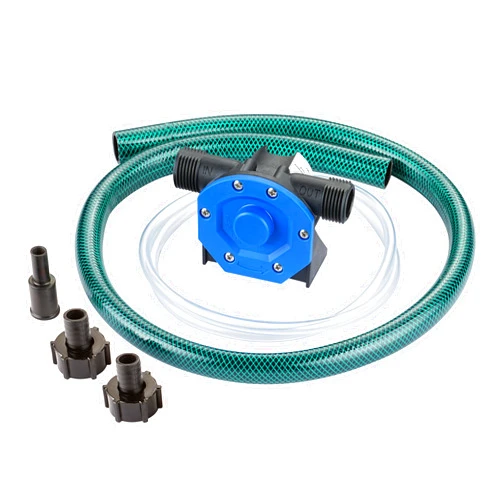 EXTRAUP Portable Self Priming Mini Hand Drill Water Transfer Pump Kit with Suction and Discharge Hose for Water Oil Fluid Transfer