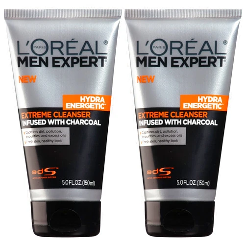 L’Oréal Paris L'Oreal Paris Men Expert Hydra Energetic Daily Facial Cleanser with Charcoal, 2 ct.