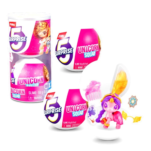 5 Surprise Unicorn Squad Magic Color Change Series 7 (2 Pack) by ZURU Surprise Unicorn with 5 Unicorn Accessories and Wings Unboxing Toy for Girls Perfect Stocking Stuffer