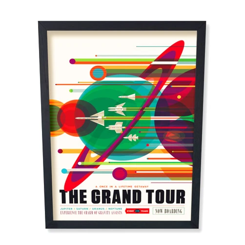Poster Master Vintage Space & NASA Poster - The Grand Tour Print - Spacecraft Art - Voyager Art - Gift for Astronomers, Outer Space Enthusiast - Decor for Living Room, Office - 8x10 UNFRAMED Wall Art