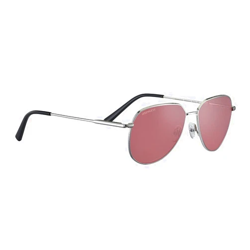Serengeti Serengetti Square Haywood Small Shiny Silver-Mineral Polarized Sedona, Multi, One Size