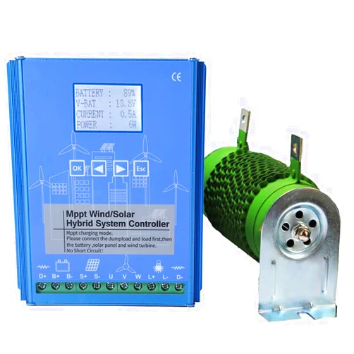 FLTXNY POWER 1600W Wind Solar Hybrid Charge Controller with Dump Load for max 1000W Wind Turbine Generator 600W Solar Panel 12V 24V Battery Auto MPPT Charge Boost Charging Regulator Off Grid System