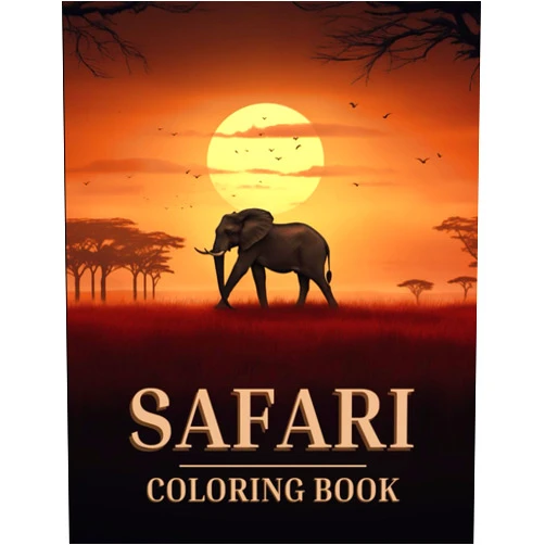 By Those Thin Pancakes (Author) Safari Hunting Coloring Book for Adults | Animals of Africa in Majestic Landscapes | Outdoor Nature Scenes: Sketch Style Wildlife Designs including ... Giraffes, Gorillas, Zebras, Cheetahs and More