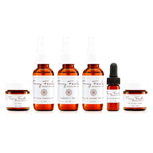 Tammy Fender - Oily/Active Skin Treatment Kit | Natural, Organic, Cruelty Free, Non-Toxic Spa-Like Skincare | Cleanse & Rebalance Oily, Blemish-Prone Skin (6 Piece Set)
