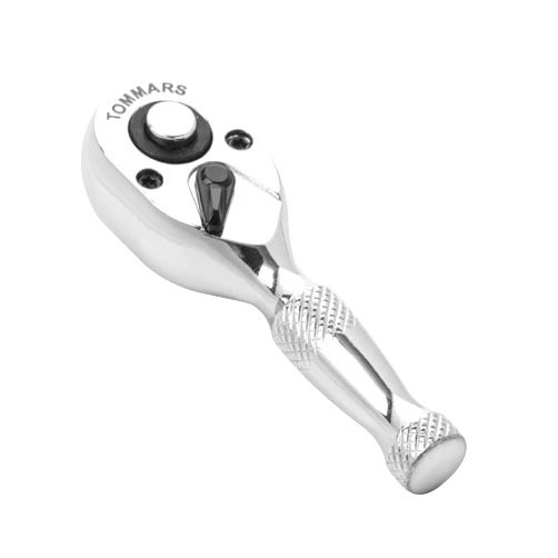 TOMMARS 1/4-Inch Drive Stubby Ratchet Mini Ratchet Quick-Release Head 72-Tooth