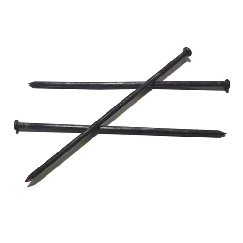 UEUORF Metal Landscape Stakes,10Inch 50Pcs Landscape Edging Anchoring Spikes for Tent Spikes,Paver Edging,Artificial Turf Stakes,Tent and More (50, Black)