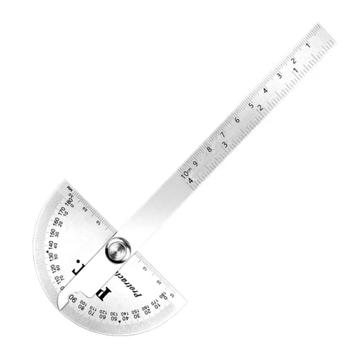 P.I.T. Angle Protractor,Stainless Steel Square Head,Angle Ruler Finder 0-180°,10 cm Woodworking Ruler, Angle Measure Tool, Craftsman Angle Measure Tool for Carpenters & Woodworking Hobbyists.