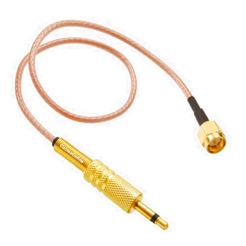 CABLESONLINE.COM ATLANTIC COMPUTERTECH CablesOnline, 1-Foot SMA Male to 3.5mm (1/8