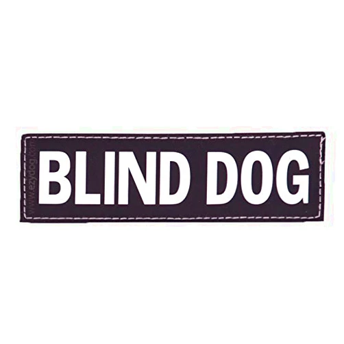 EzyDog Side Badge - Clearly Identifies Your Dog When Wearing The Convert Dog Harness - Set of Two Badges (Blind Dog, Small)