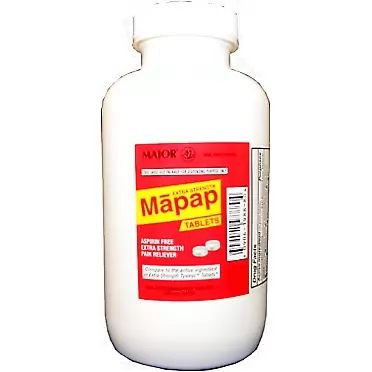 Tylenol Extra Strength Mapap (Generic extra strength Tylenol) 1000 Tablets (500mg)
