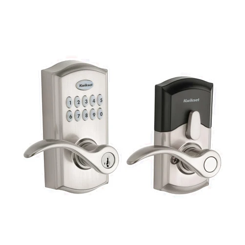 Kwikset SmartCode 955 Keyless Keypad Door Auto Lock with Handle, Electronic Lever Deadbolt Alternative, Three Entry Mode, Disabled Passage, SmartKey Re-Key Security, Satin Nickel