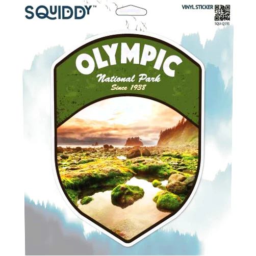 Squiddy Olympic National Park - Vinyl Sticker Decal for Phone, Laptop, Water Bottle (3