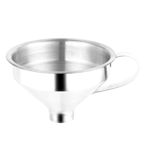Aozita 18/8 Stainless Steel Spice Funnel with Handle for Spice Jars - Professional Grade Kitchen Tools