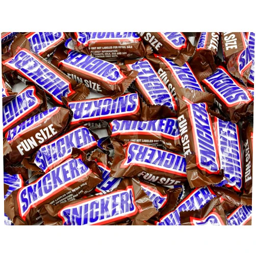 Donty-Tonty SNICKERS FUN SIZE Chocolate Candy Bars 1 lb – Bulk Bag, Peanut & Caramel Flavor, Sweet Snacks, Individually Wrapped (26 Pieces)