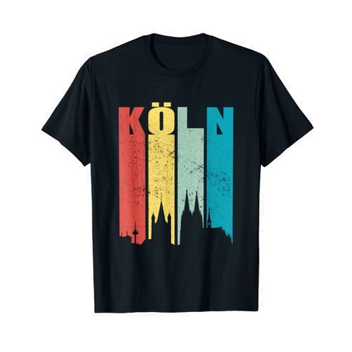 Cologne Skylines for Köln Germany Lovers Köln Cologne Cathedral Vintage Silhouette German I Love Köln T-Shirt